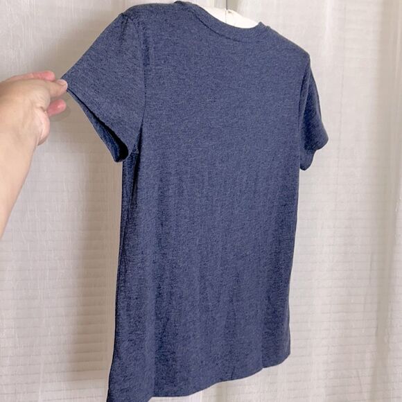 Lucky Brand S-XL Heather Blue Floral Bloom Short Sleeve Tee in Dress Blues - Picture 8 of 11